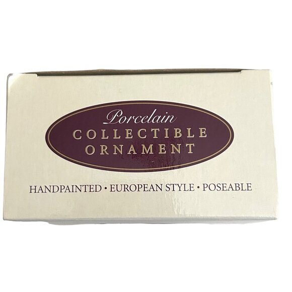 Porcelain Doll Ornaments - Set of 2 - Adorable Dolls with Dreese & Hats - Picture 13 of 14